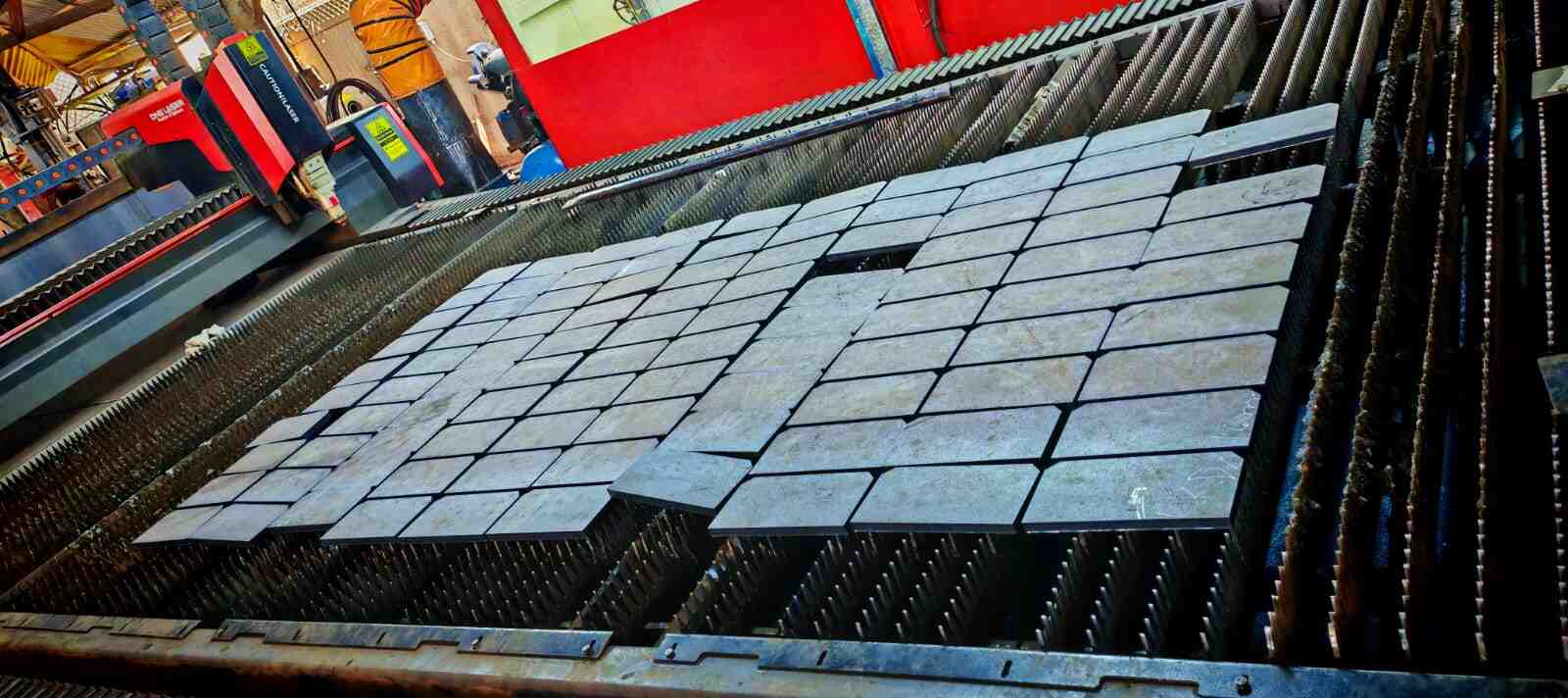 Sheet Pieces after laser ccutting