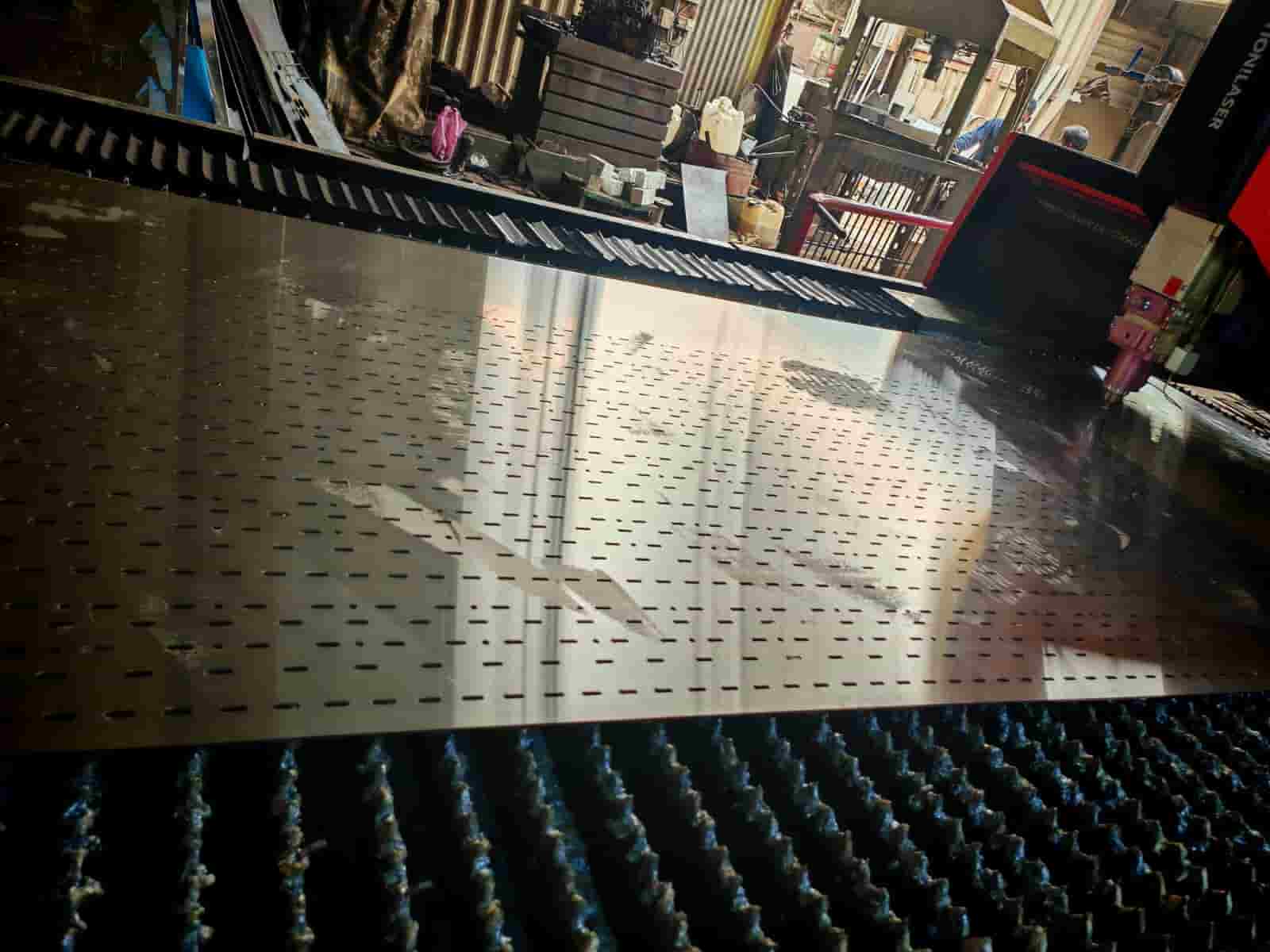 Metal sheet with precision cuts